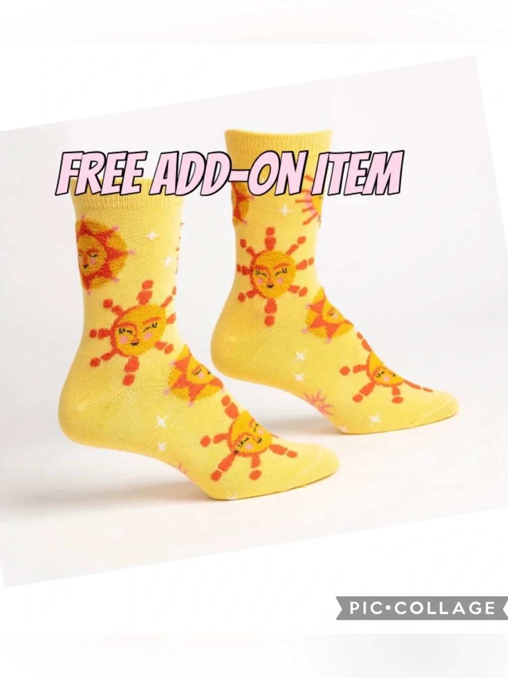 Happy Sunshine socks - free add on